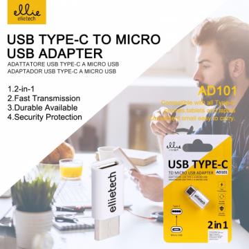 Ellietech AD101 Adaptateur USB Type-C à Micro USB